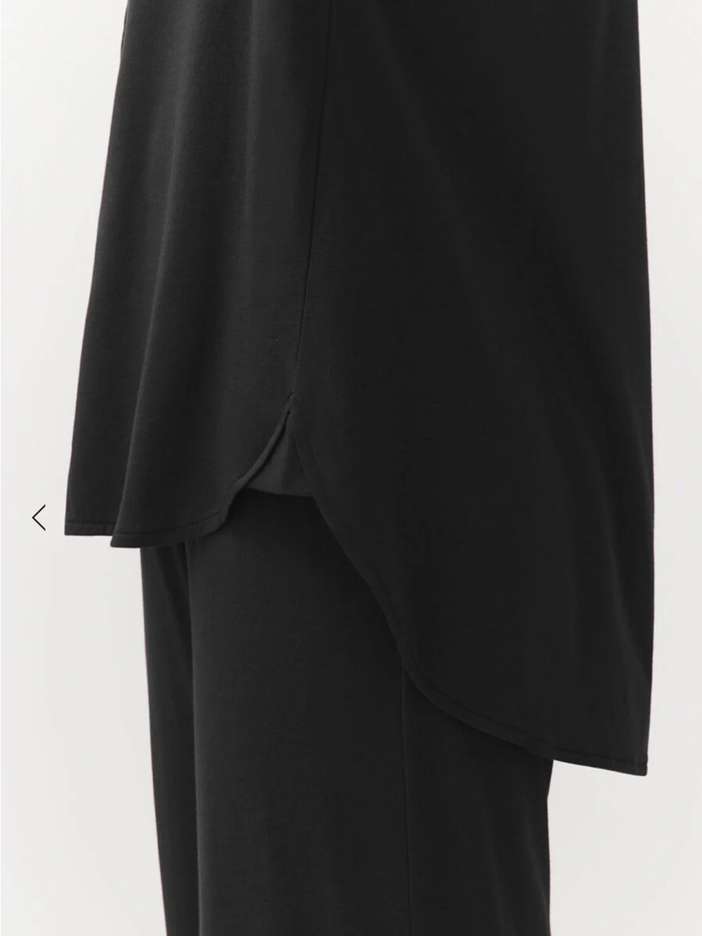 Cuyana Organic Pima Black Collared Button-Front Shirt - Picture 5 of 11